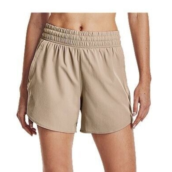 Under Armour Women's Athletic Shorts - Tan - Picture 1 of 5